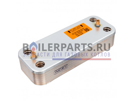 Теплообменник вторичный Gidex 12 пластин для котлов Protherm 0020043598 фото купить Теплообменник вторичный Gidex 12 пластин для котлов Protherm 0020043598 - цена с доставкой