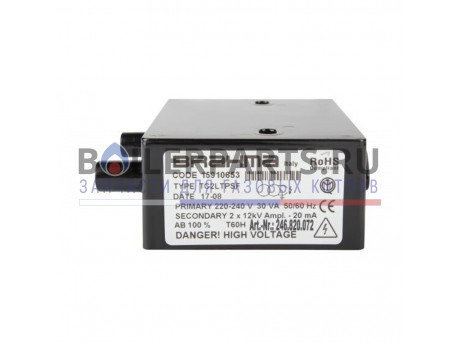 Трансформатор розжига Brahma TC2LTPSF 15910653 фото купить Трансформатор розжига Brahma TC2LTPSF 15910653 - цена с доставкой