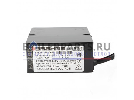 Трансформатор розжига Brahma TD1LTCAF 15910409 для котлов Riello 3002475 фото купить Трансформатор розжига Brahma TD1LTCAF 15910409 для котлов Riello 3002475 - цена с доставкой
