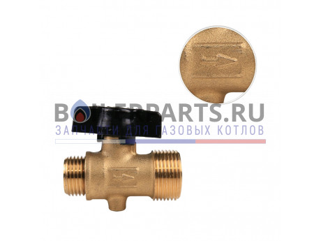 Кран подпитки 1/2"-3/4" для котлов Ferroli 36901360 фото купить Кран подпитки 1/2"-3/4" для котлов Ferroli 36901360 - цена с доставкой