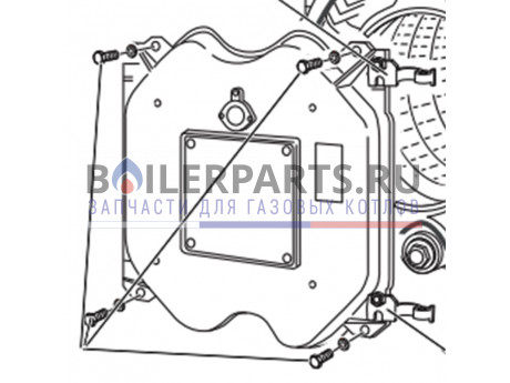 Дверь для котлов Bosch/Buderus 63015443 фото купить Дверь для котлов Bosch/Buderus 63015443 - цена с доставкой