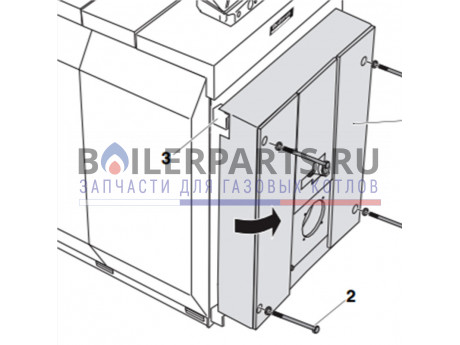 купить Термоизоляция дверцы под горелку для котлов Buderus/Bosch S735 63019258 - цена с доставкой