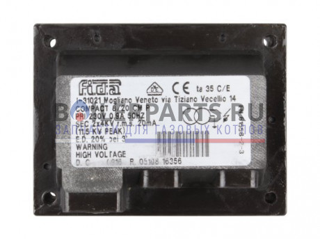 Трансформатор розжига Fida Compact 8/20 CM P TF082C02 фото купить Трансформатор розжига Fida Compact 8/20 CM P TF082C02 - цена с доставкой