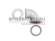 купить Коаксиальный отвод 90°, D60/100 мм для котлов Baxi 71410141 с доставкой