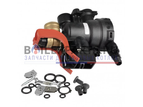 Регулятор водяной (трехходовой клапан) для котлов Junkers, Bosch ZWC24/28-1MF2K 8716771264 фото купить Регулятор водяной (трехходовой клапан) для котлов Junkers, Bosch ZWC24/28-1MF2K 8716771264 - цена с доставкой