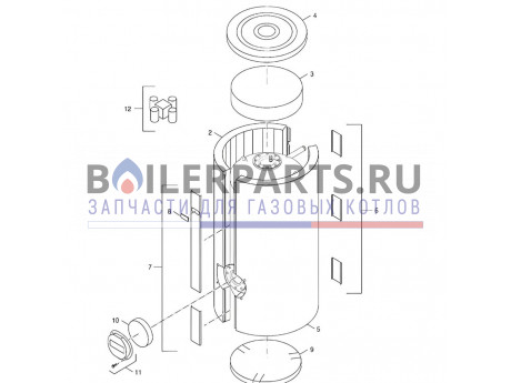 Теплоизоляция левая синяя 100 мм для котлов Bosch/Buderus/Junkers ST/SF 750/2 87185418190 фото купить Теплоизоляция левая синяя 100 мм для котлов Bosch/Buderus/Junkers ST/SF 750/2 87185418190 - цена с доставкой