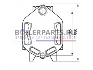 купить Секция котла GE615 (задняя) для котлов Bosch, Buderus 87185722160 с доставкой
