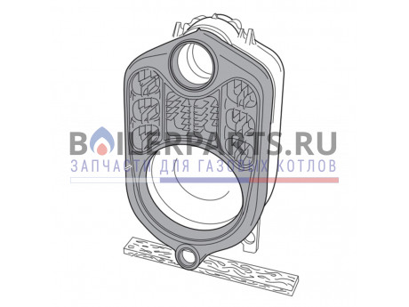 Секция котла G215 (задняя) для котлов Bosch/Buderus 87185722200 фото купить Секция котла G215 (задняя) для котлов Bosch/Buderus 87185722200 - цена с доставкой
